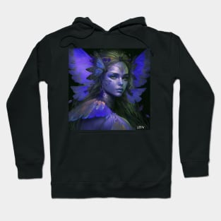 bright dark lady butterfly fairy ecopop art Hoodie